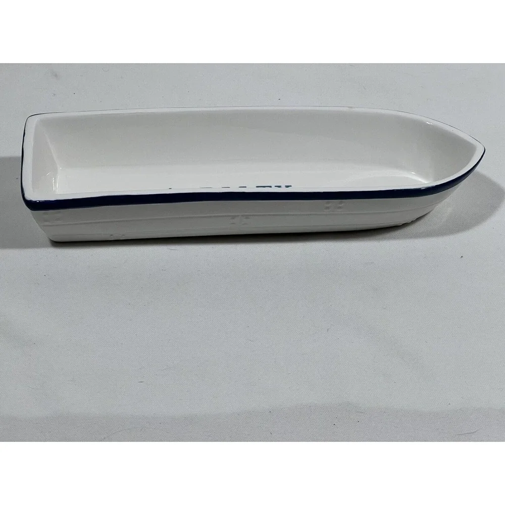 Twos Company Nautical Rowboat‎ Serving Dish Set Coastal Cottage Decor